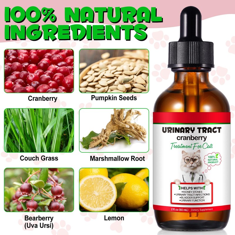 Feline Urinary Tract Health, Cat UTI Remedy, Natural Herbal Supplement