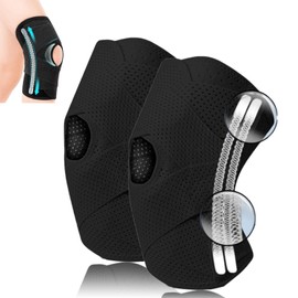 Knee Brace Men Women Knee Support Pack of 2 Bandage Knee Adjustable Knee Support Weight Sports Knee Support Meniscus Knee Support - Meniscus Cross Band Support for Men and Women Sports