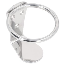 Alomejor Portavasos con Anillo para Barco, Soporte para Bebidas de Acero Inoxidable, Montaje en Pared a Prueba de Herrumbre, Soporte para Taza de Bebida de Barco Individual para Yate RV