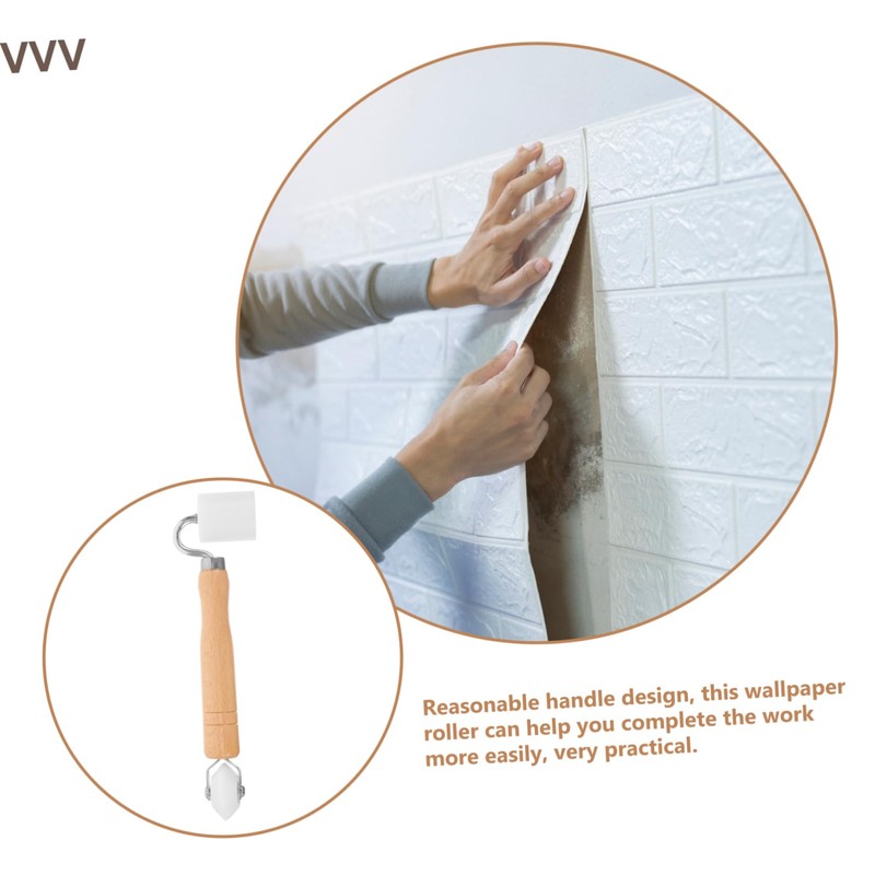 Mipcase Wallpaper Roller with Ergonomic Handle Durable Lightweight Seam Roller