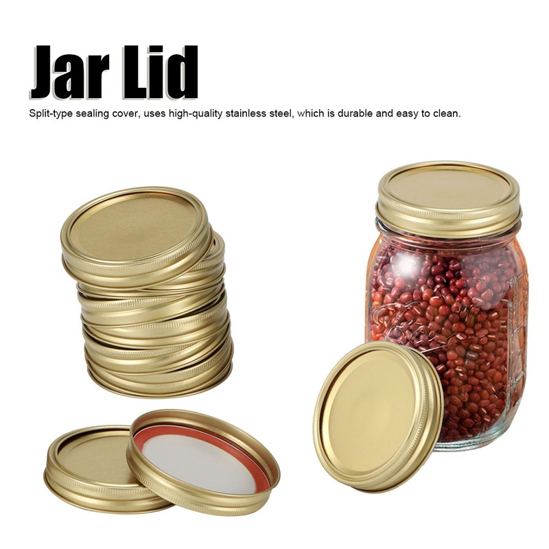 Stainless Steel SplitType Mini Glass Jar Lids Container Sealing Cover