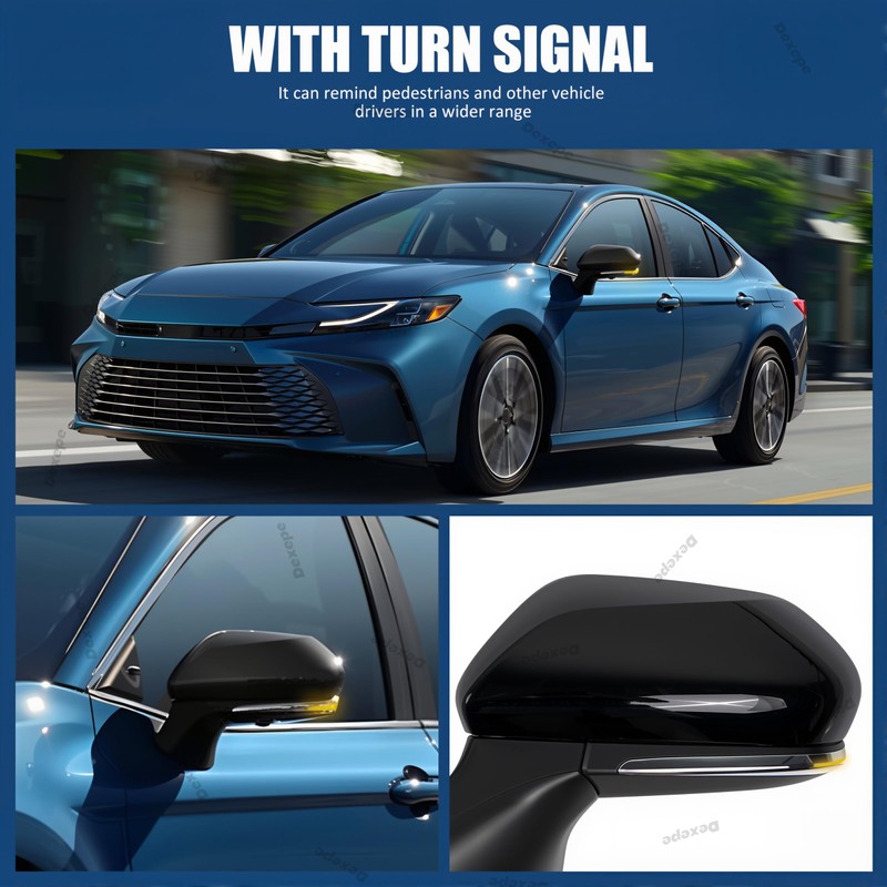 Dexepe Driver Side Mirror Assembly Compatible with Toyota Camry 2018-2024