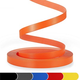 ZYJT PVC Edge Banding, 3/4" x 25ft Non Glued Chrome Orange Edge Banding for Table Cabinet Furniture Trim