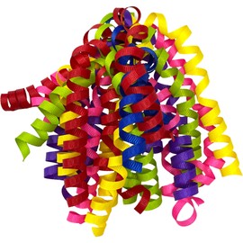 Jillson Roberts Curlie Gift Bows, Gift Wrap Accessory, Bright Grosgrain Mix (12-Count)