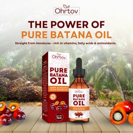 Batana Oil for Hair Growth – Dr. Sebi Inspired Botana Oil from Honduras – Natural Treatment for Hair Loss, Thinning, Bald Spots, Breakage – Strengthening, Thickening, Volumizing Serum for All Types