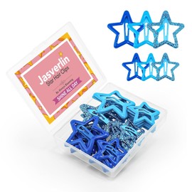 Pinzas para el pelo con forma de estrella azul para niñas, 36 piezas, bonitos accesorios para el pelo, pinzas para el pelo de metal con broches kawaii para mujeres y niños, pasadores para el pelo