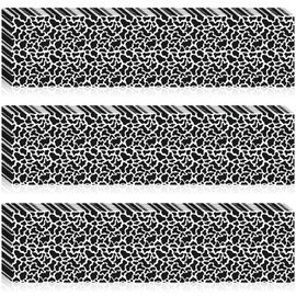 Kosiz 60 Pcs Composition Bulletin Board Borders Black and White Composition Straight Border Trims for Classroom Home School Blackboard Office Wall Decoration