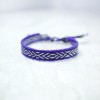 Boho Dark Periwinkle Boho Woven Bracelet, Cloth Bracelet, Dainty Slim