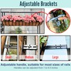 LaLaGreen Railing Planters Box (36", 2 Pack) Black Metal Rectangular