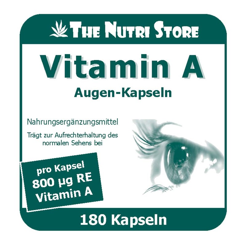 Vitamin A 800 μg Eye Capsules Pack of 180 -