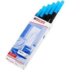 edding 1340 brush pen - azure blue - box of 10 - flexible brush tip - felt-tip pen for painting, writing and drawing - bullet journals, hand lettering, mandalas, calligraphy