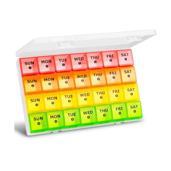 mossime Mossime Large Monthly Pill Box Organiser 4 Week, Pill