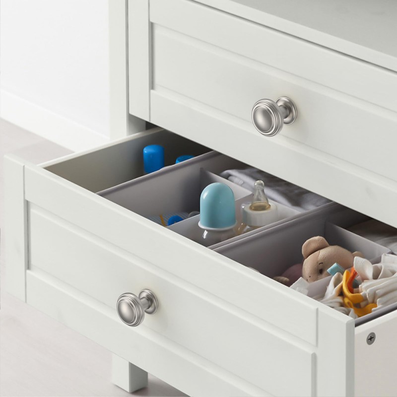 Amerdeco 10 Pack Brushed Satin Nickel Cabinet Knobs Single Hole