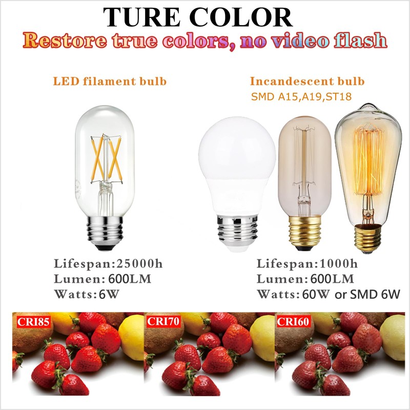 LiteHistory E26 LED Bulb 6W Equivalent e26 led Bulb 60