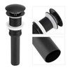 Kitchen Bathroom Basin Sink Solid Brass Popup Drain Stopper Black
