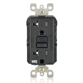 Leviton Weather Resistant 20 Amp Outdoor GFCI Electrical Outlet with Self Test Feature