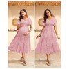 Floral Maternity Dress Photoshoot Baby Shower Easter Pregnancy Summer Pink