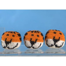 Honey Kupu Original Hacky Sack - Juggling balls - TIGER set of 3 hand made animal kick ball