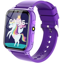 Kids Smart Watch Girls Gift for Girls Age 6-8, HD Touchscreen 26 Games Video Camera Music Player Pedometer Flashlight Audio Story Educational Toy Birthday Gifts for 6 7 8 9 10-12 Year Old Girls