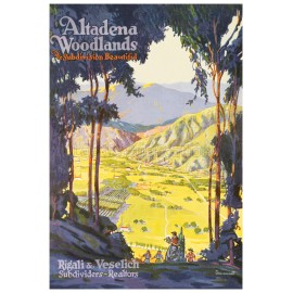 Altadena Woodlands - Vintage 1920s Advertising Poster
