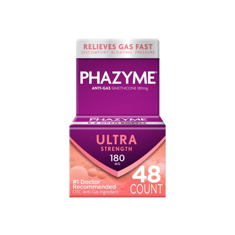 Phazyme Ultra Strength 180 mg Anti-Gas Softgels 48 Count (Pack
