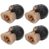 4PCS/Set Tire Valve Cap Skull Shape with Rubber Ring for