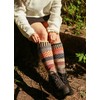 Solmate Socks Cotton Knee High Mismatched Tall Scrunch Socks Nutmeg