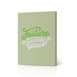 HB Art Design Failure is Success on Progress Quote Hand Lettering Canvas Print Motivational Wall Art Success Entrepreneur Quote Living Room Office Decor Inspirational Artwork Gift Ready to Hang 22x15