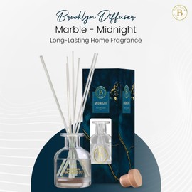Brooklyn Fragrance Co. Marble - Long Lasting Scented Aroma Diffuser – Midnight Air Freshener for Home- Fragrance Diffuser for a Large Room - 100ML