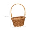 WHAMVOX Handmade Woven Baskets Set 2 Pieces Rattan Storage Baskets