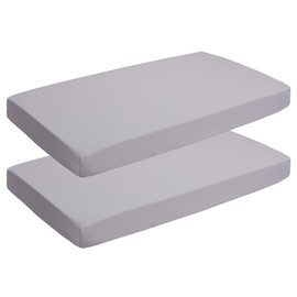 UOMNY Crib Sheet Set,Grey Fitted Crib Sheets Baby Sheet Set for Standard Crib and Toddler mattresses Nursery Bedding Sheet for Girls 2 Pack Grey