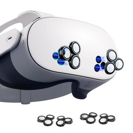 2-Pack Upgraded Camera Lens Protector Compatible with Meta/Oculus Quest 3s, VR Accessories Lens Cover for Quest 3s, 9H Tempered Glass, Alloy Frame, Anti-scratch, One-Piece Design Film, High Definition