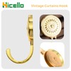 Hicello 2PCS Gold Curtain Holdbacks, Vintage Curtain Drapery Tie Back