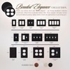 SleekLighting Single Duplex Wall plates | Decorative Bamboo Classic Beadboard