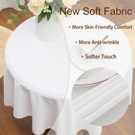 Viiamacki Small Square Waffle Texture Tablecloth, Soft Elastic Wrinkle Resistant Table Cloth, Stain-Proof Fabric Table Cover for End Table Decoration Party Holiday 36x36 Inch Ivory