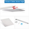 HarJue Shower Head with Extension Arm, High Pressure Square with