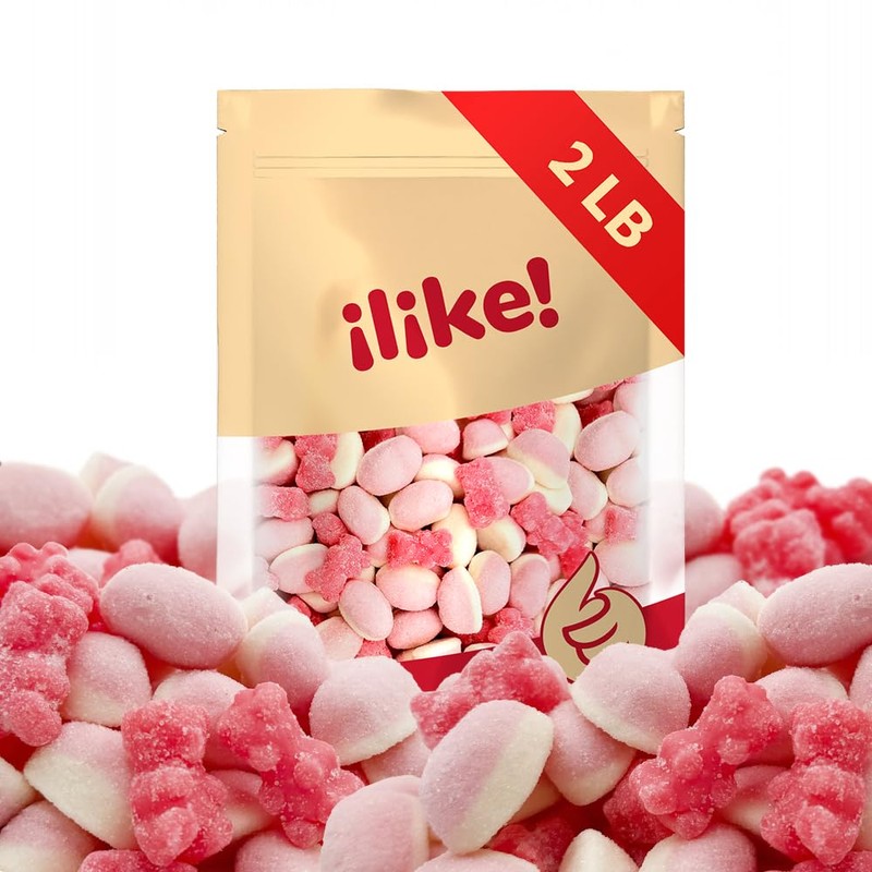 Pink Candy Mix | 2 Pound Bag | Sour Gummi