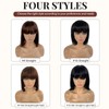 Belaved Short Bob Wig with Bangs Straight Human Hair Natural