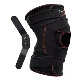 Omples Hinged Knee Brace Support Wrap For Sprains, Arthritis, Meniscus Tear, Orthopedic
