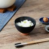 &NE NAW-193-BK Red Soil Rice Bowl, Black, Mino Ware, Made