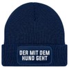 MoonWorks® Herren Beanie Strickmütze mit Patch Spruch Der mit dem