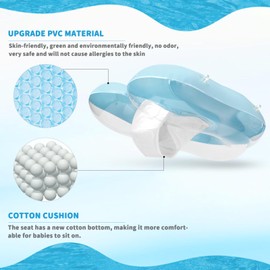 Loowarts Baby Pool Float with Canopy and Safety Seat,Infant Swim Float & Pool Float & Baby Water Float & Swimming Floats UPF50+ UV Protection for Kids from 3 to 12 Months.