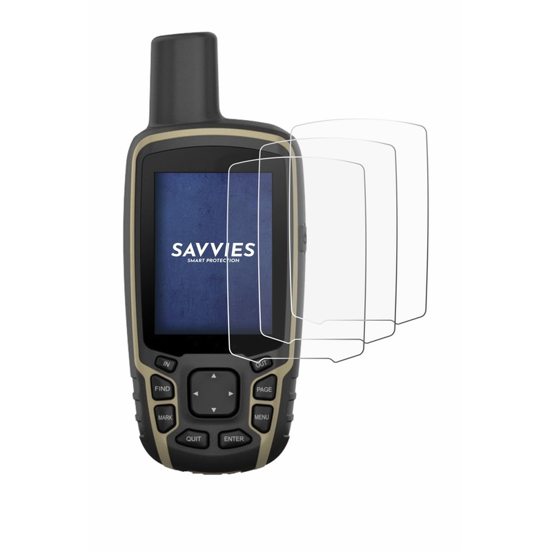 Savvies Pack of 6 Screen Protectors for Garmin GPSMAP 65