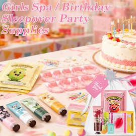 110PCS Spa Party Supplies for Girls,Spa Party Favors Include Lip Mask,Foot Bath Bombs,Face Masks,Skin Care For Teens 10-12,Mothers Day,Teacher Appreciation Gifts,Birthday Bulk Gifts for Women