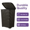 Plastic Laundry Hamper with Lid 3 Pack Laundry Hamper Basket,