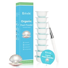 Erinde Freshwater Pearl Powder Organic, 10g*10 Pods Individual Wrapped Natural Pearl Powder for DIY Mask, Cream And Lotion, Deep Cleansing, Pore-Shrinking, Anti-Aging Face Mask Skin Care, 3.52oz