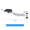 Frassie Silver Clamp-on Desk Arm Support Rest Ergonomic Release Stress
