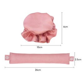 Locken Ohne Hitze, 2 Stück Heatless Curls Band, Lockenwickler üBer Nacht, Lockenwickler Große Locken Diy Styling für Kurzes und Langes Haar (Rosa)