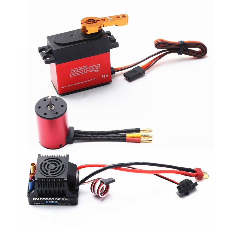 2300KV Brushless Motor 3650 Waterproof Motor with 60A Brushless ESC