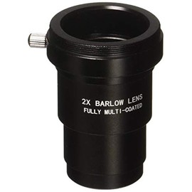 Gosky 1.5" 2x Fully Blackened Metal Barlow Lens and Camera T Adapter for Telescope Eyepiece - Compatible with 1.25" Filters - Also for Astronomical Photography - Coated